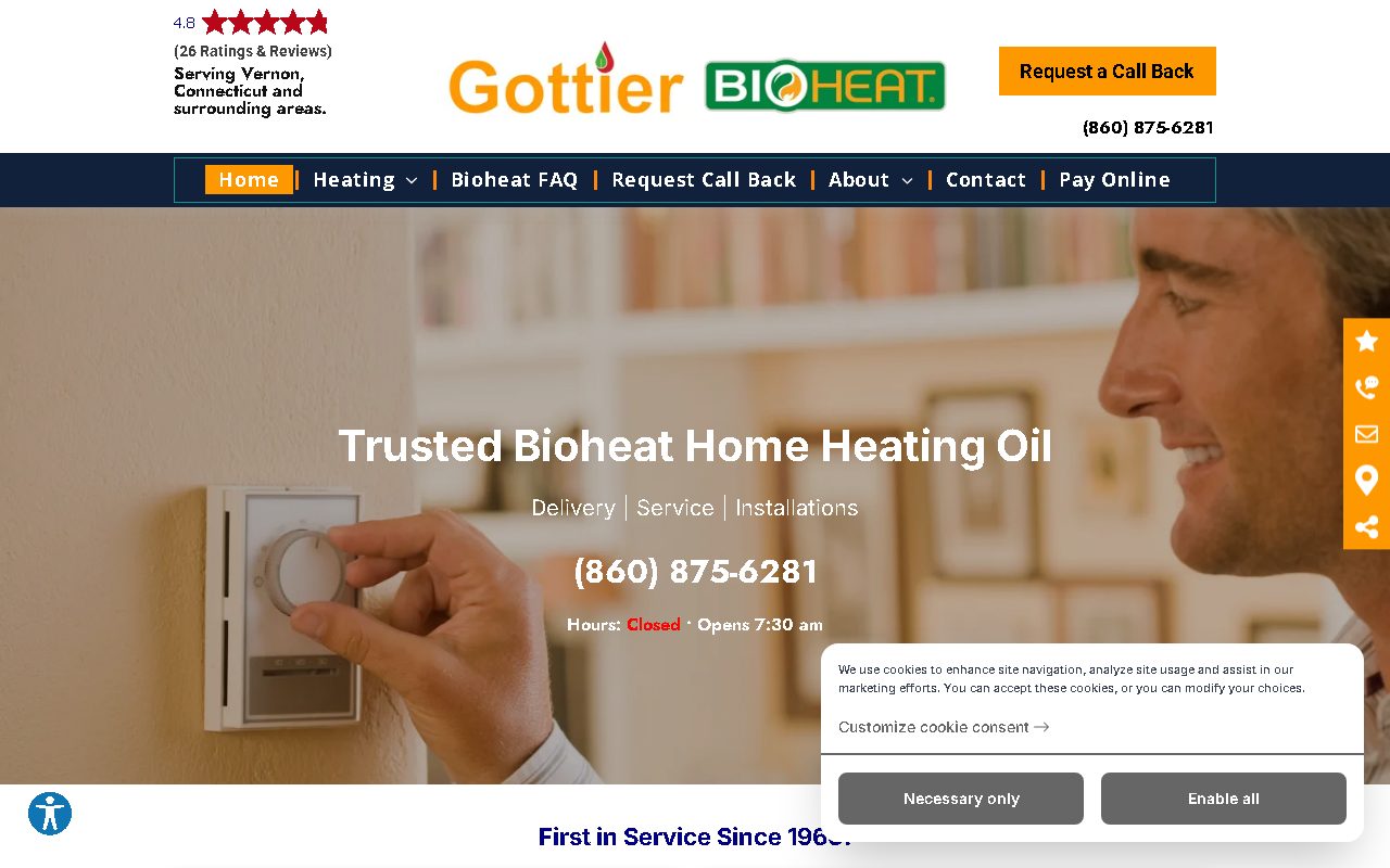 The current gottierfuel.com on desktop